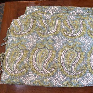 Pottery Barn Bedding 3 Pillow Cases Paisley Teal